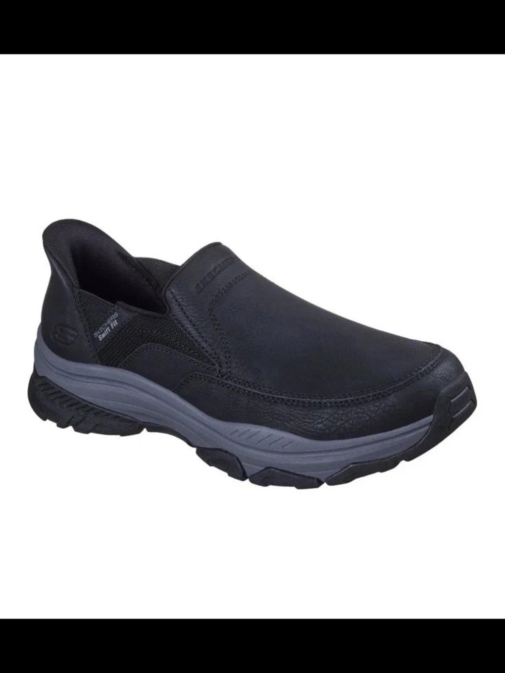 Skechers Men's Black & Gray Slip-On Comfort Loafer